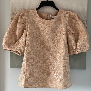Endless Rose Textured Floral Puff Sleeve Top (NWT)